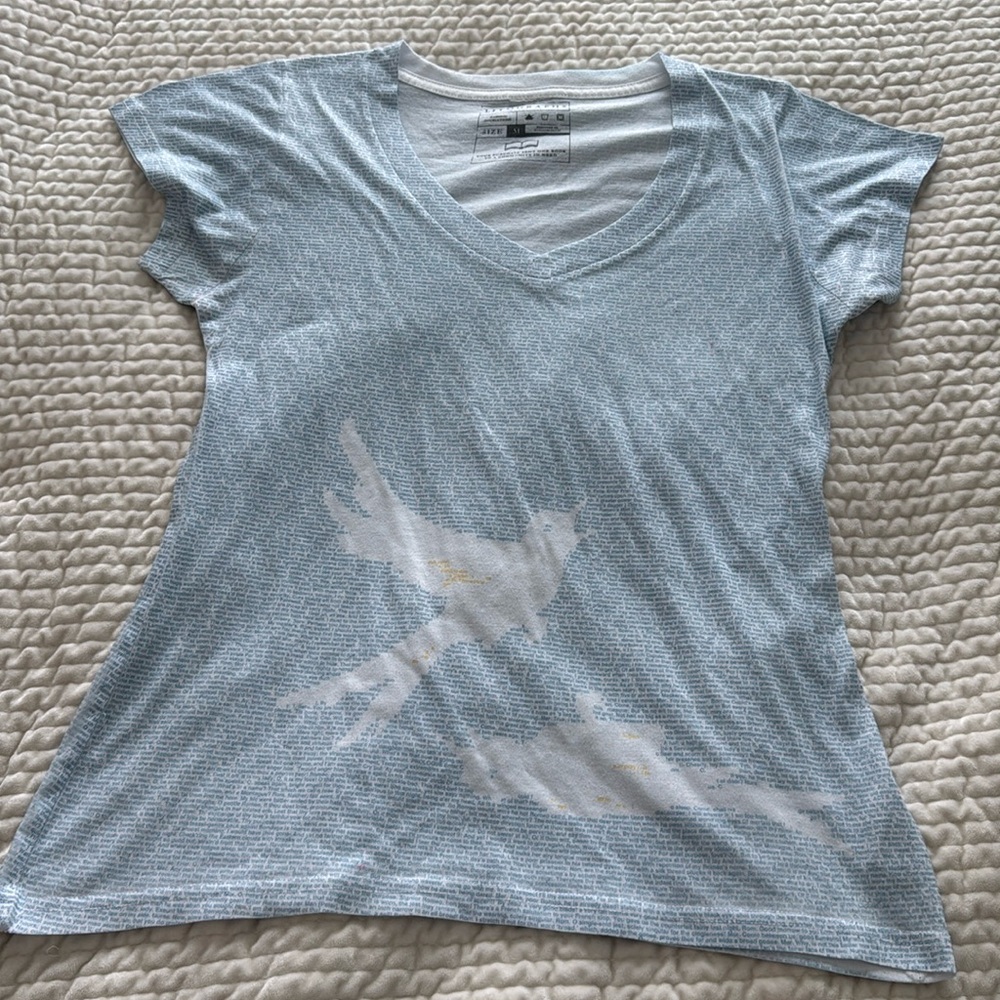 Romeo and Juliet printed tee with birds